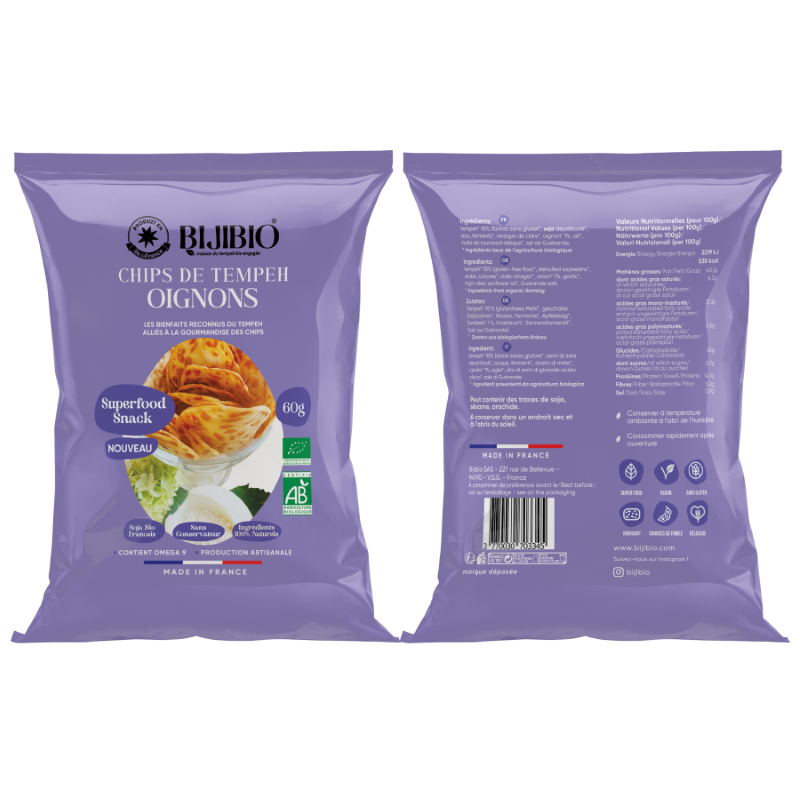 Bijibio -- Chips Tempeh Bio Oignon - 60 g