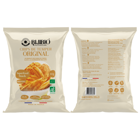 Bijibio -- Chips Tempeh Bio Original - 60 g