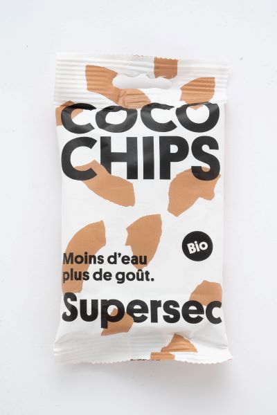 Supersec -- Chips de coco bio (prêt à vendre) - 50 g x 9