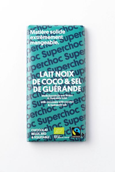 Supersec -- Tablette chocolat lait coco bio équitable - 70 g