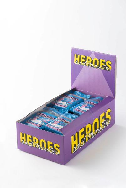 Heroes & Monsters -- Carrés sésame chocolat bio (prêt à vendre) - 45 g x 22