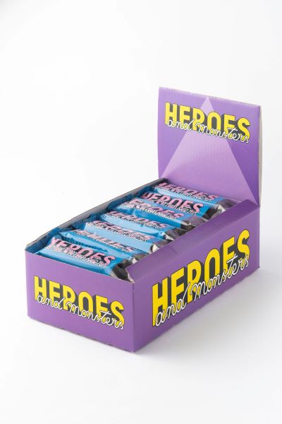 Heroes & Monsters -- Fingers chocolat sésame bio (prêt à vendre) - 30 g x 30