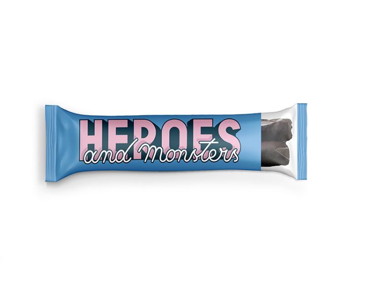 Heroes & Monsters -- Fingers chocolat sésame bio (prêt à vendre) - 30 g x 30