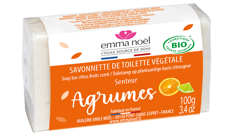 Emma Noël -- Savonnette agrumes bio - 100 g