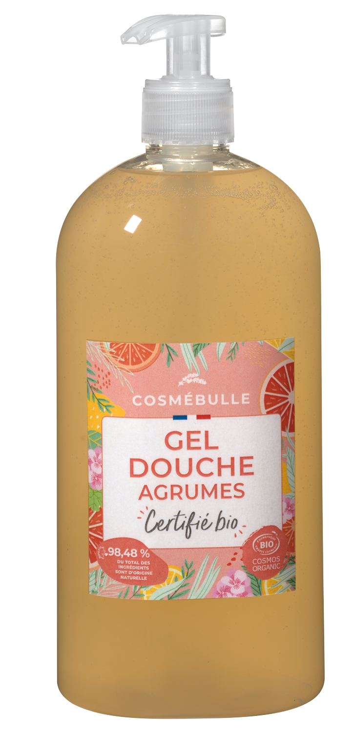 Cosmébulle -- echantillon gel douche agrumes (existe en 700mL ou 10L)