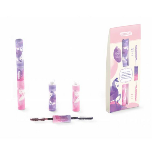 Namaki -- Mascara cheveux double-embout rose et violet