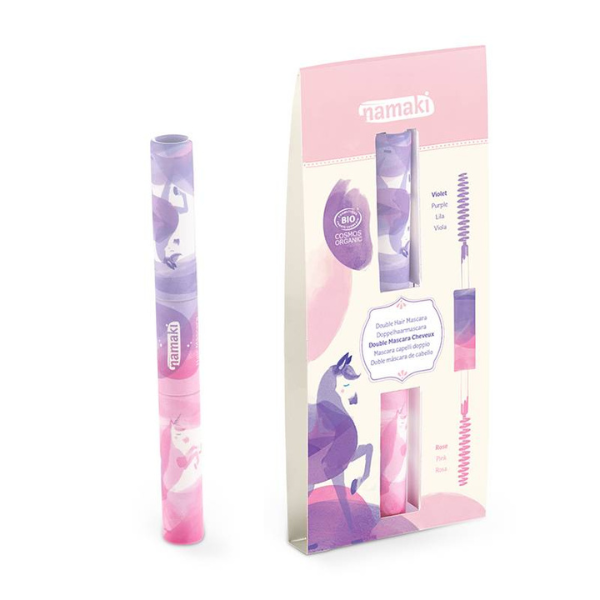 Namaki -- Mascara cheveux double-embout rose et violet