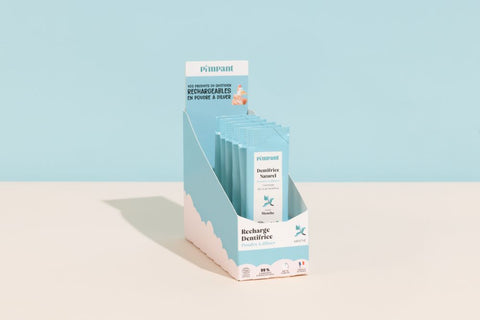 Pimpant -- Display vide pour 8 dentifrices menthe