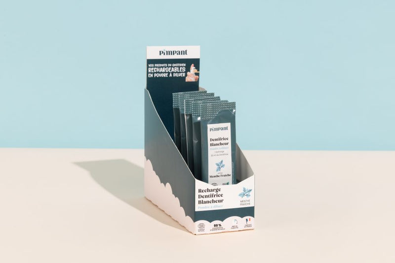 Pimpant -- Display vide pour 8 dentifrices blancheur