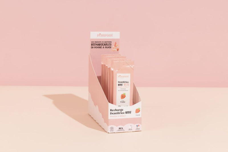 Pimpant -- Display vide pour 8 dentifrices kids fraise