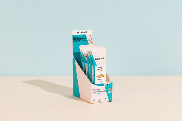 Pimpant -- Display vide pour 6 sticks liquide vaisselle amande