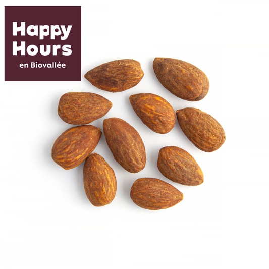 Happy Hours En Biovallée -- Amandes grillées bio Vrac (origine Espagne) - 7 kg