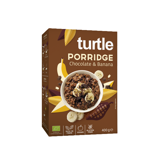 Turtle -- Porridge bio sans gluten chocolat banane - 400 g