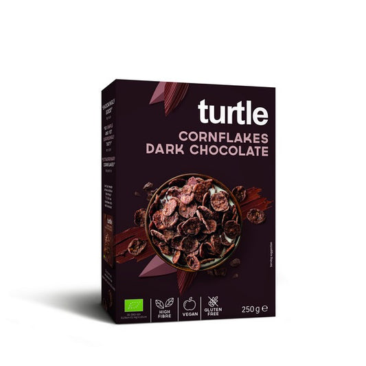 Turtle -- Cornflakes enrobes de chocolat noir, bio et sans gluten - 250 g