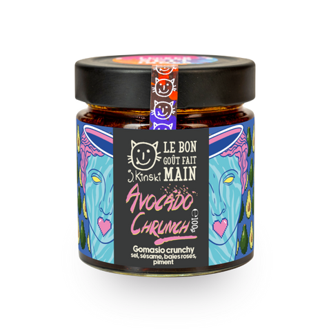 J.Kinski -- Avocado Crunch (gomasio croustillant sésame noir/baies roses) - 100 g