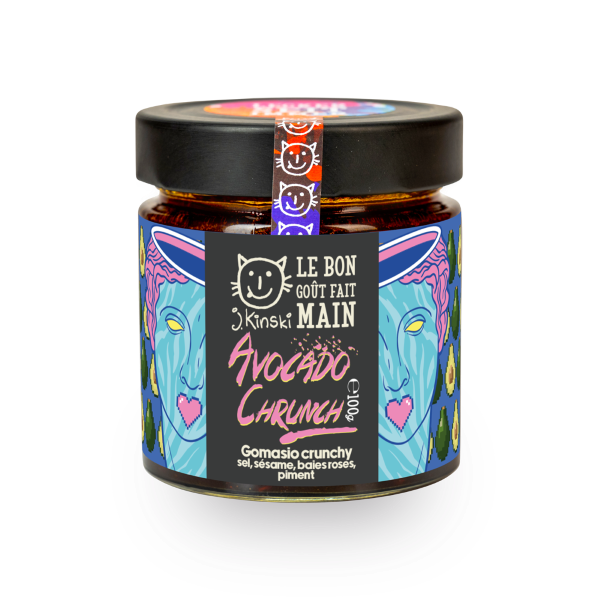 J.Kinski -- Avocado Crunch (gomasio croustillant sésame noir/baies roses) - 100 g