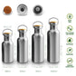 Bambaw -- Bouteille isotherme en acier inoxydable (couleur Acier Naturel) - 500mL