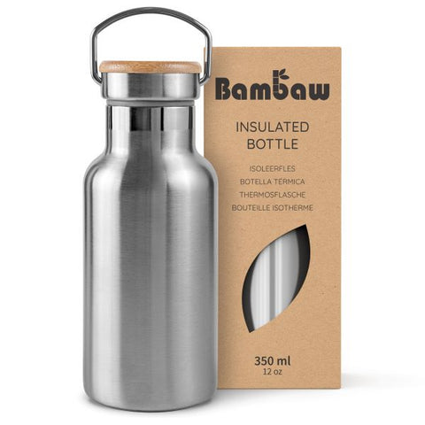 Bambaw -- Bouteille isotherme en acier inoxydable (Couleur Acier Naturel) - 350mL