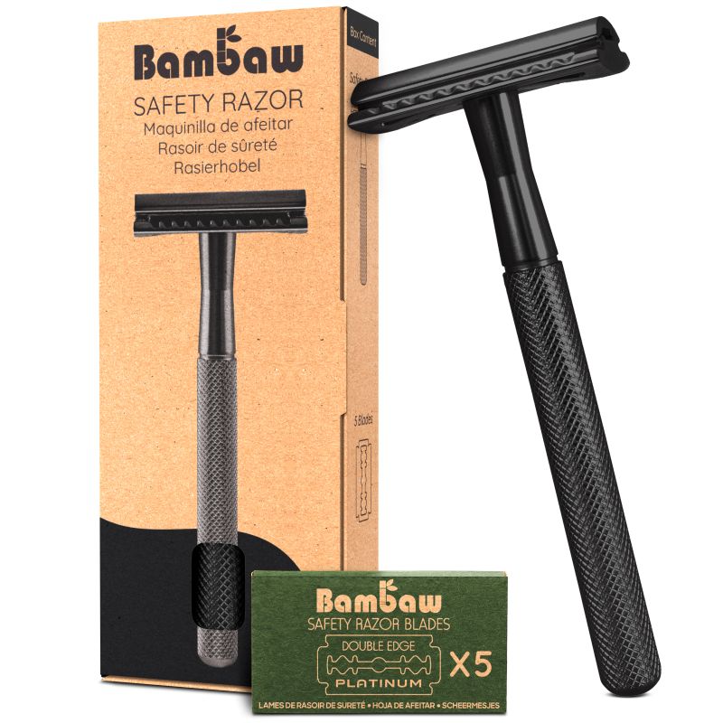 Bambaw -- Rasoir de sûreté en métal (noir)