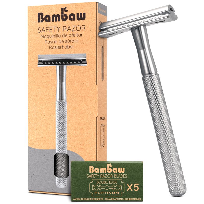 Bambaw -- Rasoir de sûreté en métal (argent)