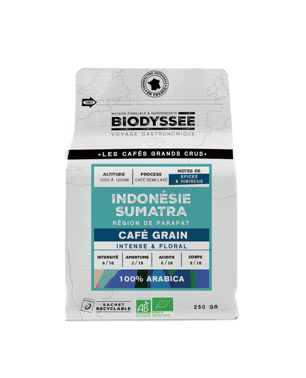Biodyssée -- Café grain grand cru indonésie sumatra (origine Indonésie) - 250 g