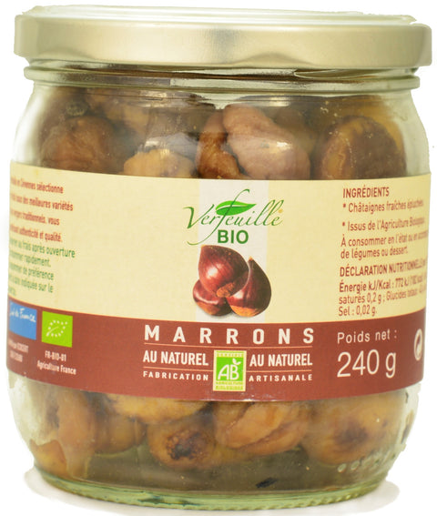 Verfeuille -- Marrons entiers bio - 240 g
