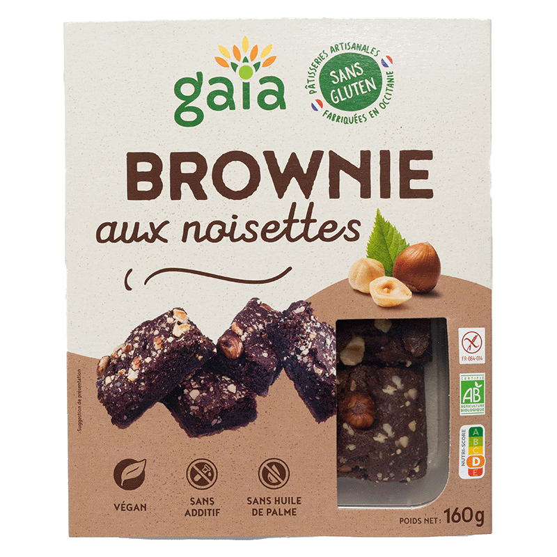 Gaia -- Brownie aux noisettes - 160 g