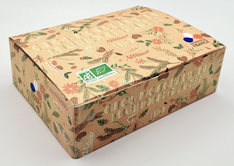 Ballotin de marrons glacés gros morceaux bio - 1
