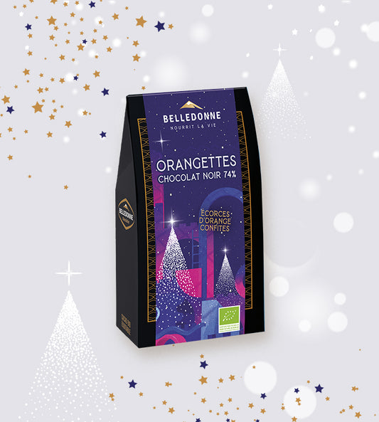 Ballotin orangettes chocolat noir 74% - 2