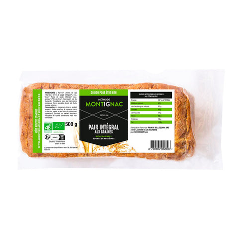 Belledonne -- Montignac Pain intégral aux graines longue conservation tranché - 1