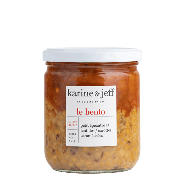 Bento bio d'automne (petit épeautre, lentilles et carottes caramélisées) - 1