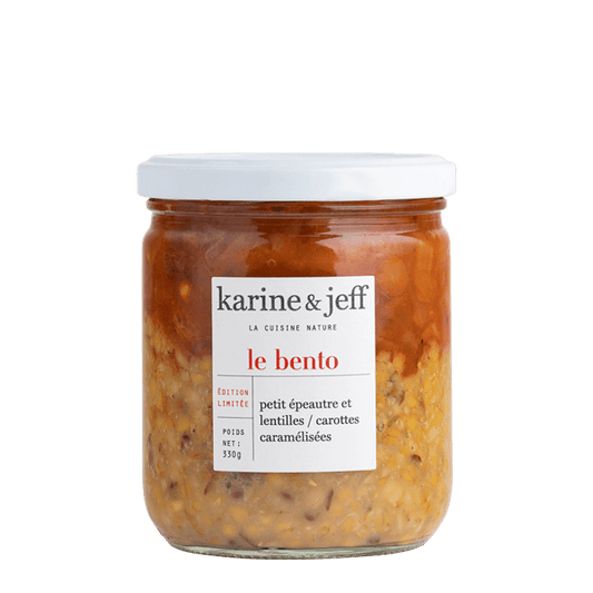 Bento bio d'automne (petit épeautre, lentilles et carottes caramélisées) - 1