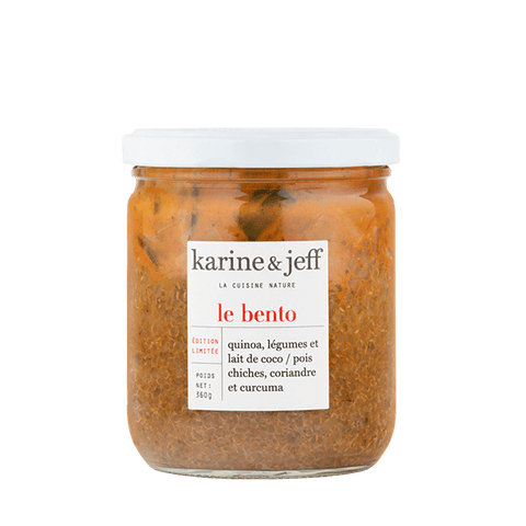 Bento bio d'automne (quinoa légumes, lait de coco, pois chiches, coriandre et curcuma) - 1