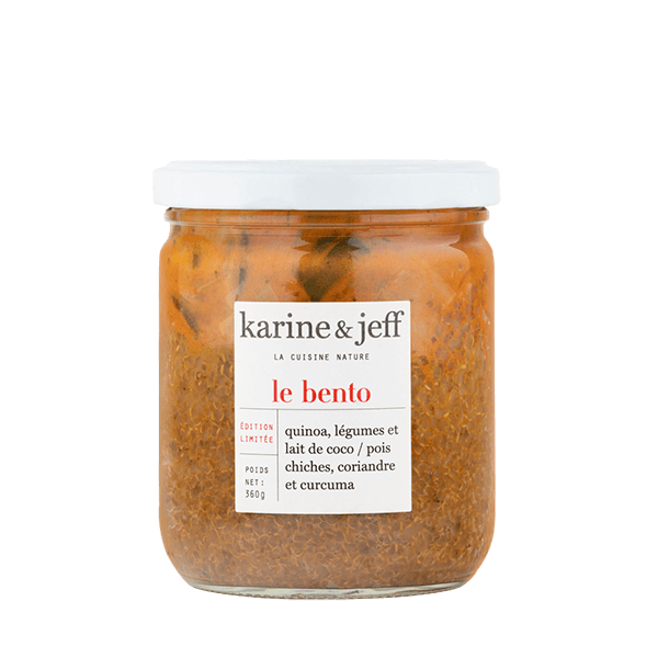 Bento bio d'automne (quinoa légumes, lait de coco, pois chiches, coriandre et curcuma) - 1