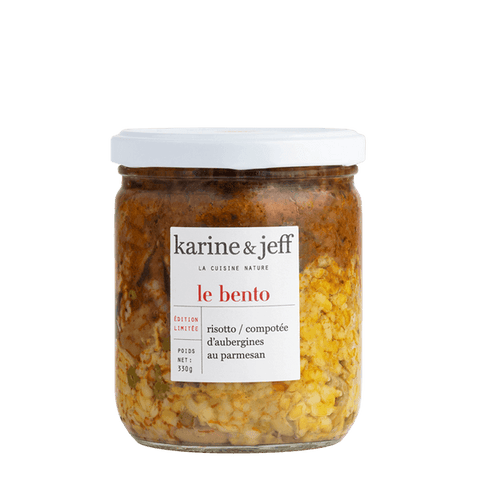 Bento bio d'automne (risotto, compotée d'aubergines au parmesan) - 1