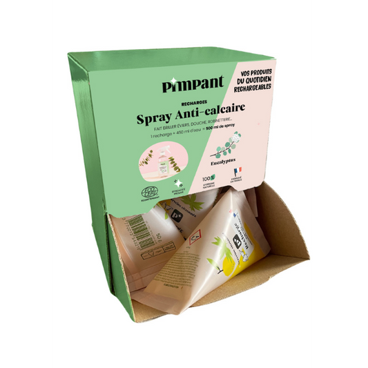 Pimpant -- Prêt à vendre berlingot recharge spray anti-calcaire - 50 g x 12