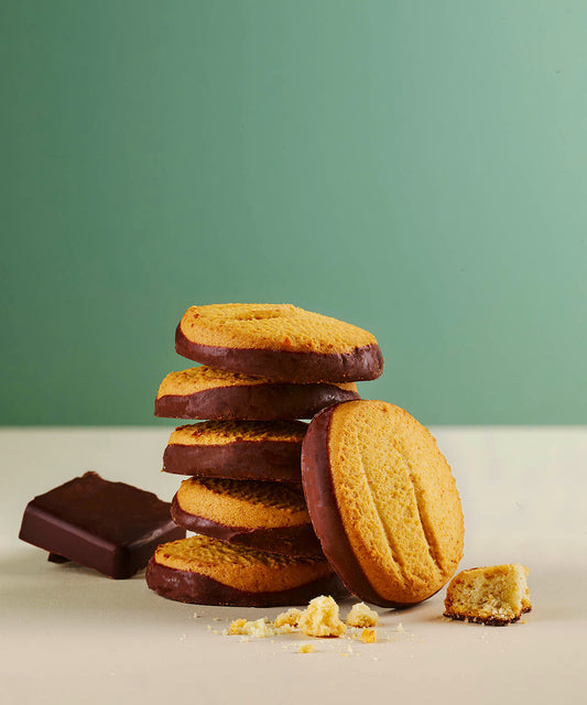 Biscuit nappé chocolat noir bio - 2