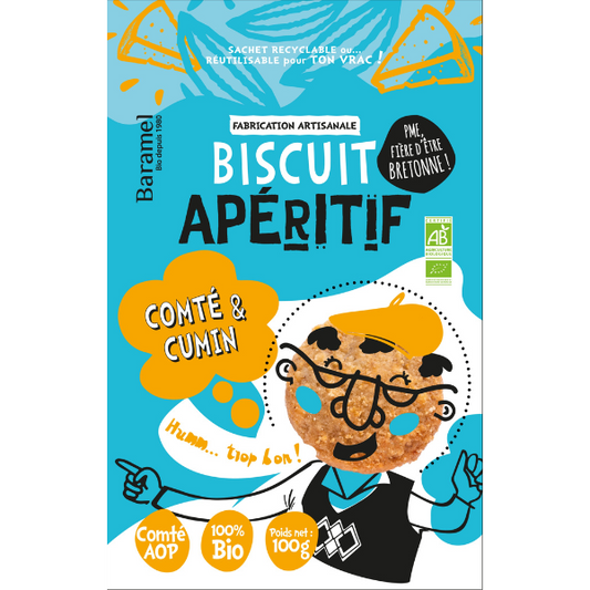 Baramel -- Biscuit apéritif comté aop & cumin bio - 100 g