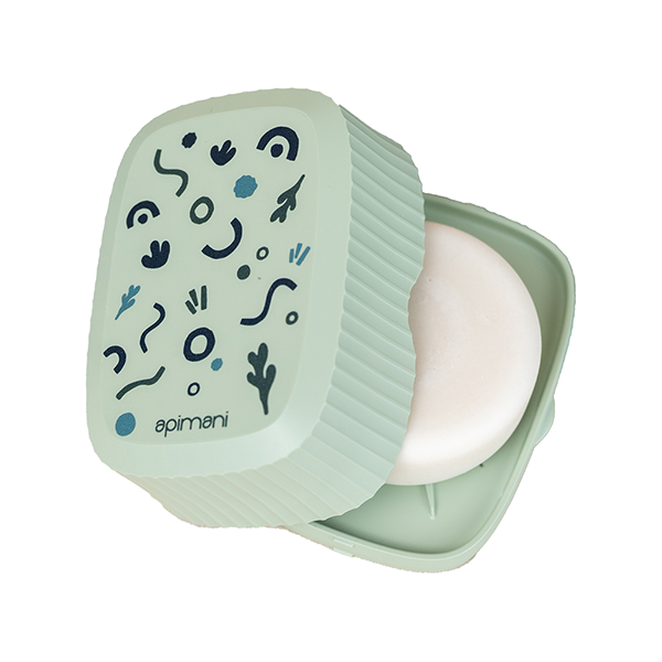 Boîte à savon 3 en 1 rectangulaire (verte) - 1