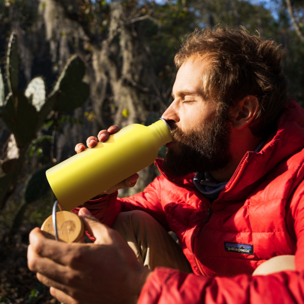Bouteille isotherme en acier inoxydable (couleur jaune impérial) - 2