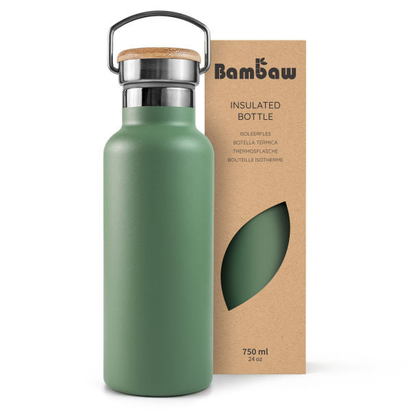 Bouteille isotherme en acier inoxydable (couleur vert sauge) - 1