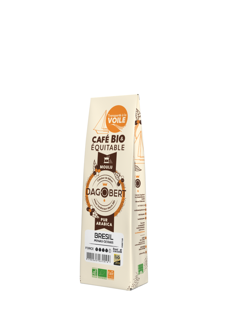 Brésil à la voile 100 % arabica, bio, équitable, demeter - moulu - 1