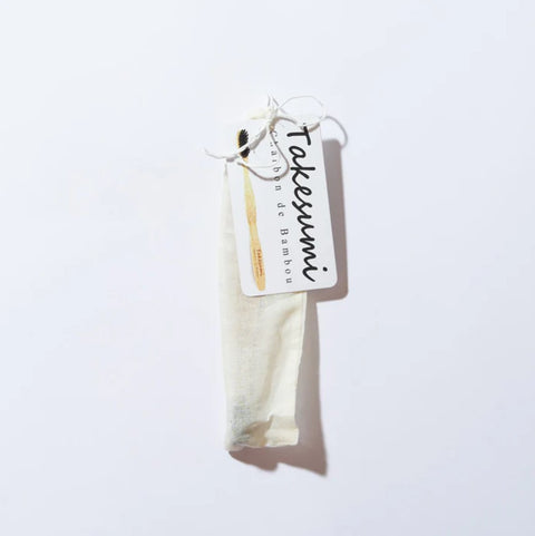 Brosse à dents médium en bambou infusé au charbon de bambou - 1