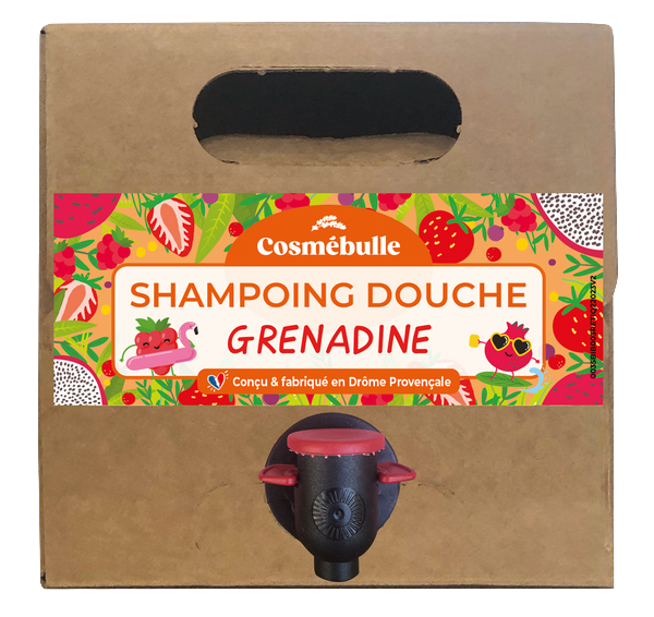 Cosmébulle -- Shampoing douche enfant grenadine - 3 l