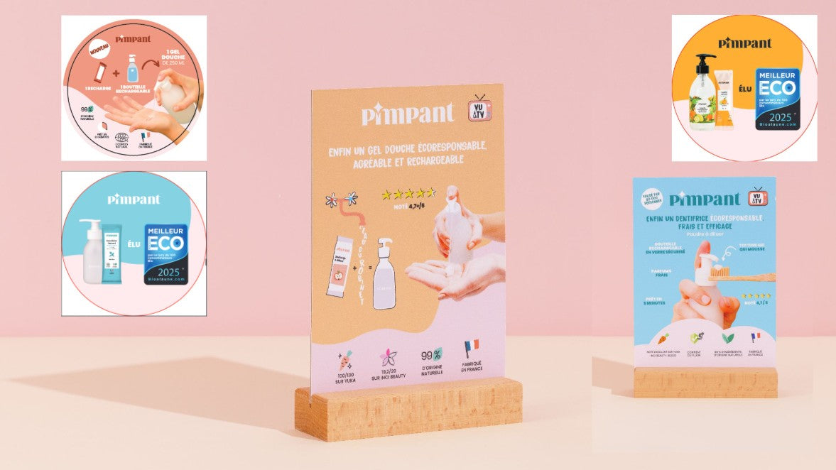 Pimpant -- 3 stop rayons & fronton A5 recto verso