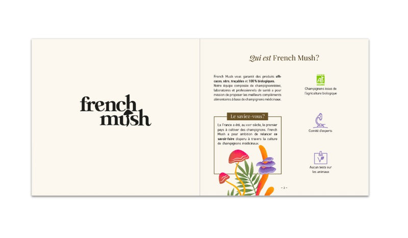 French Mush -- Lot de 30 livrets clients 16 pages