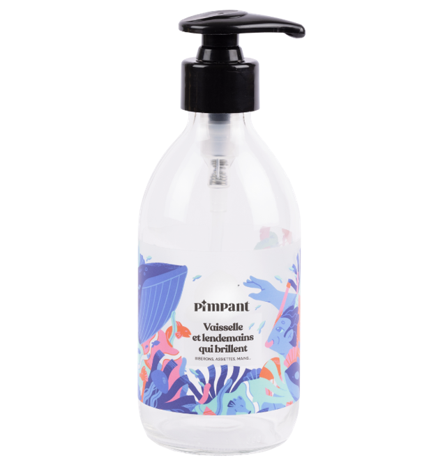 Pimpant -- Bouteille pour liquide vaisselle amande- 250 mL