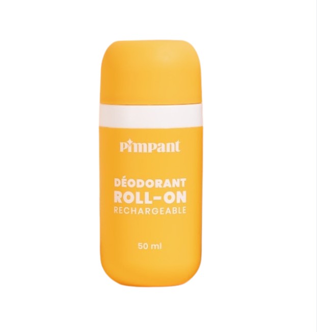 Pimpant -- Flacon roll on vide pour déo à diluer (jaune) - 55 mL x 6
