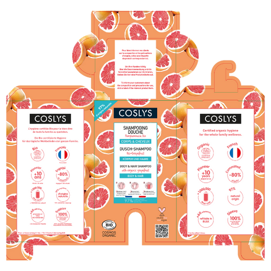 Coslys -- Casquette pour le shampoing douche pamplemousse 10 kg