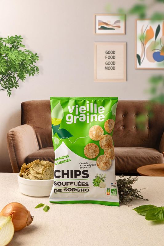 Chips soufflées sorgho oignon & herbes bio - 2